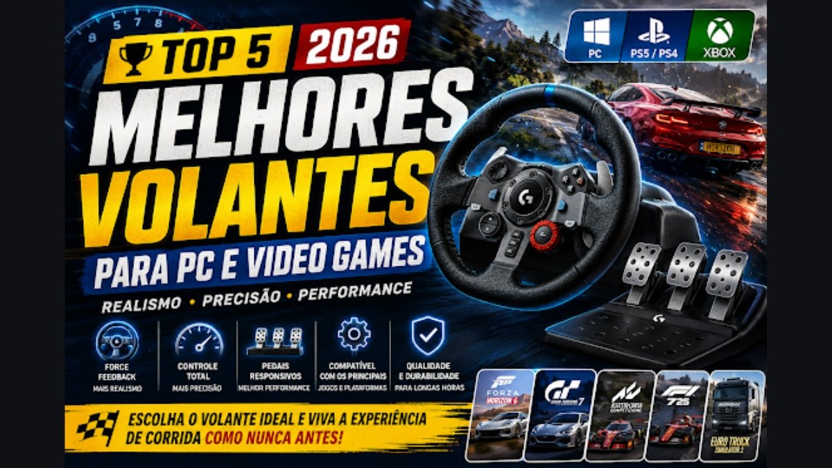 Top 5 Melhores Volantes para PC, PS5 e Xbox em 2026